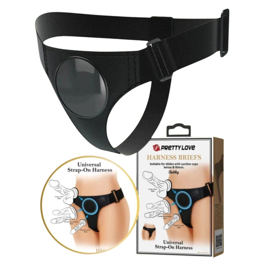 Cinta Com Base para Pênis Com Ventosa - HARNESS BRIEFS - CT038