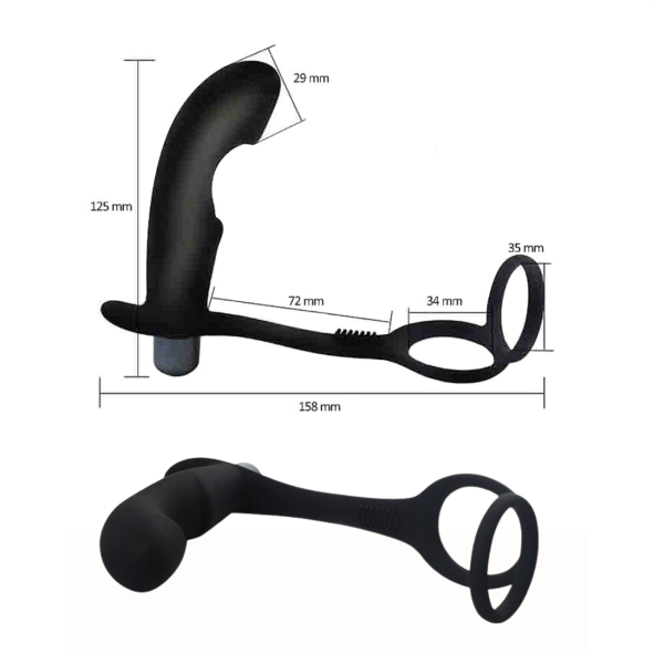 Anel Peniano com Estimulador De Próstata Vibrador