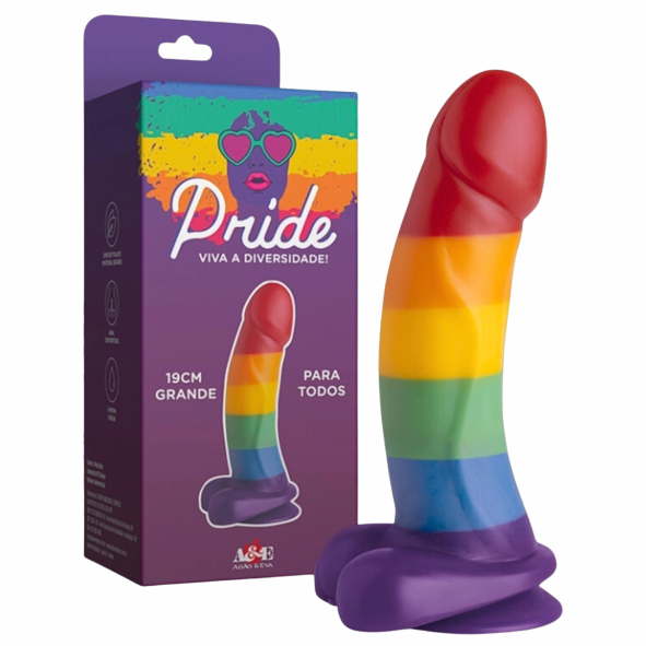 Pênis 19x4cm COM VENTOSA - LINHA PRIDE | PRI02