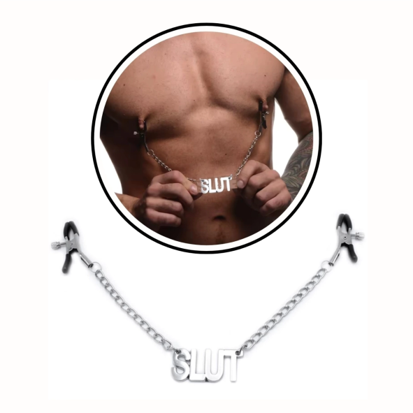 Prendedores para Mamilos com Regulagem e Pingente - SLUT