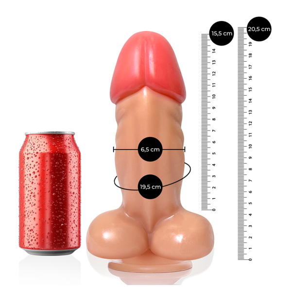 Pênis 20,5x6,5cm HÉRCULES GROSSO COM VENTOSA - ADAO117