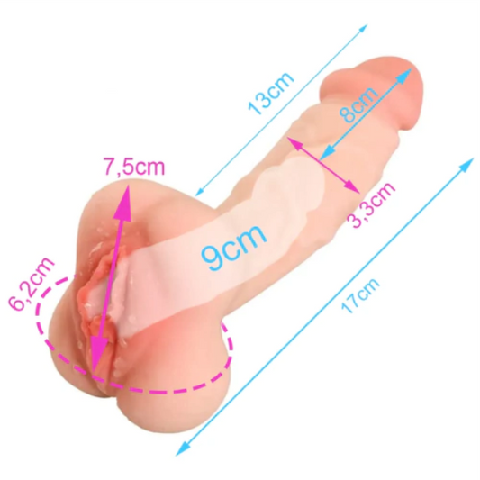 Capa Peniana Com Masturbador Vagina - Ref. 7509