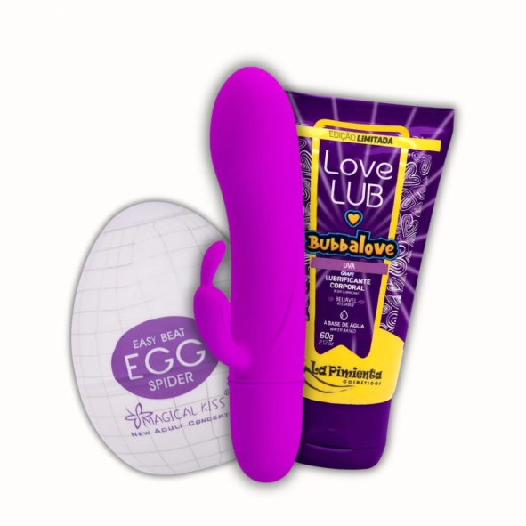 KIT 02 - EGG + VIBRADOR + LUBRIFICANTE BEIJÁVEL