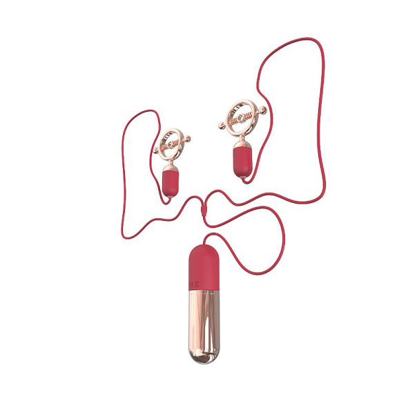 Grampo de Mamilos com Vibrador - Forbidden Lock- S-Hande