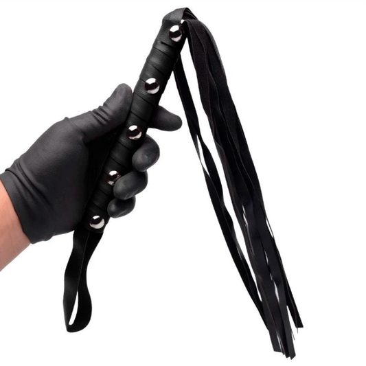 Chicote Couro Com Rebites Metálicos Youvibe