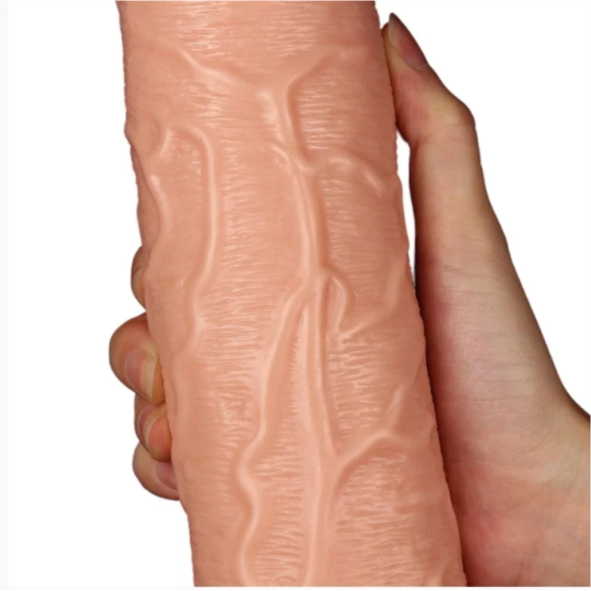 Pênis 28x6cm COM VIBRADOR E VENTOSA - LONG VIBRATING 11