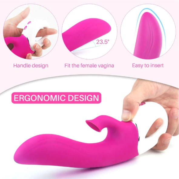 Vibrador DEW - 2 EM 1 - Vibração e Sugador - S-HANDE