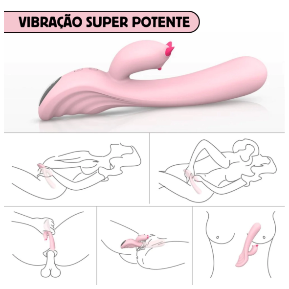 Vibrador Plume - Com Estimulador Clitoriano S-HANDE