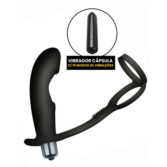Anel Peniano com Estimulador De Próstata Vibrador