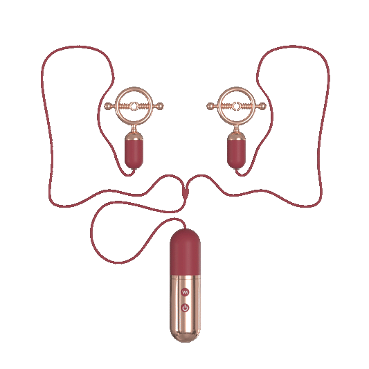 Grampo de Mamilos com Vibrador - Forbidden Lock- S-Hande