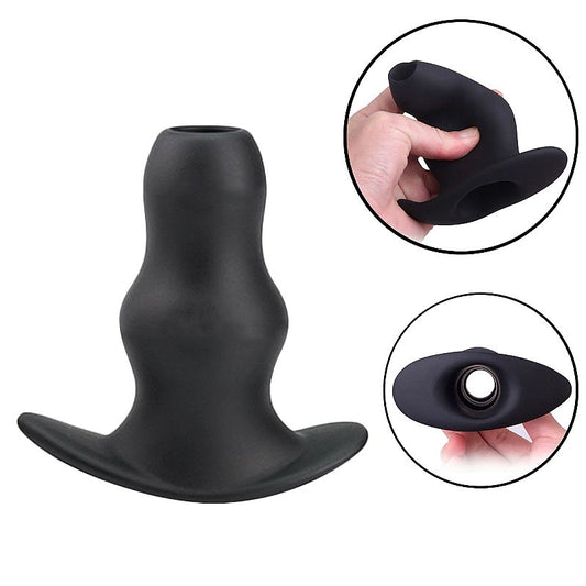 Plug Anal Vazado em Silicone - 9.7 x 4.6 cm