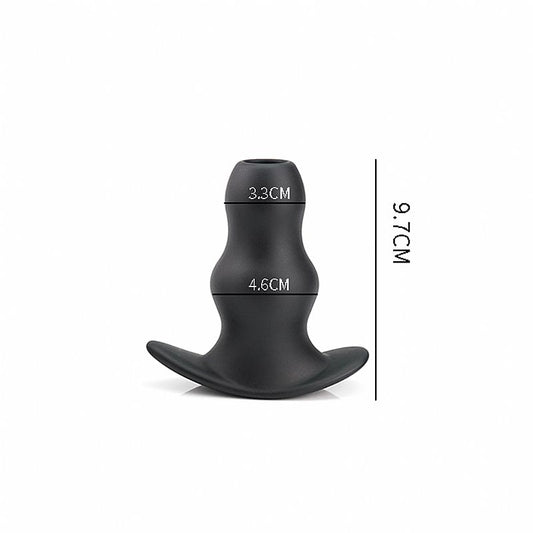 Plug Anal Vazado em Silicone - 9.7 x 4.6 cm