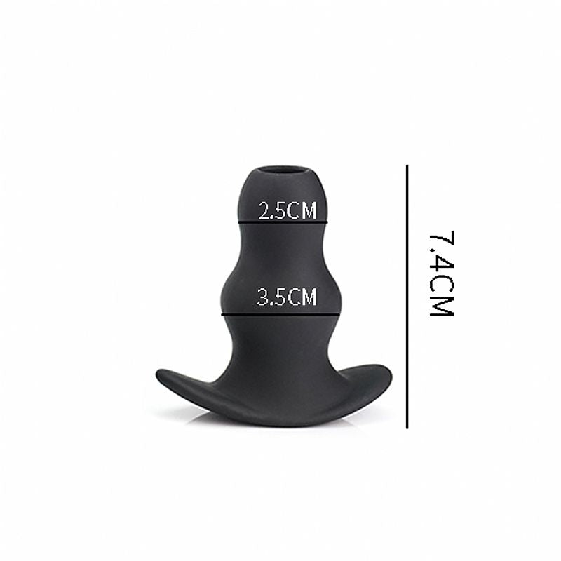 Plug Anal Vazado em Silicone - 7.3 x 3.5 cm