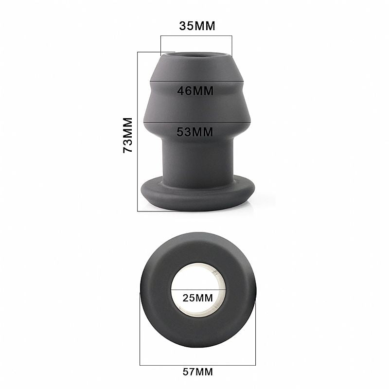 Plug Anal Vazado em Silicone - 7.3 x 3.5 cm