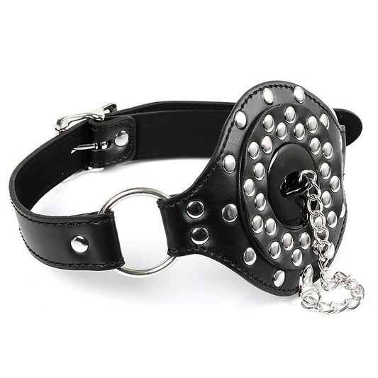 Mordaça de Metal com Couro Sintético