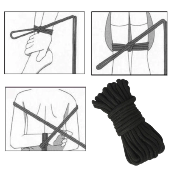 Corda Sado - Bondage Rope - Preto