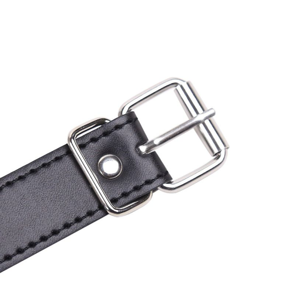 Mordaça Choker com Anel de Metal - Preto