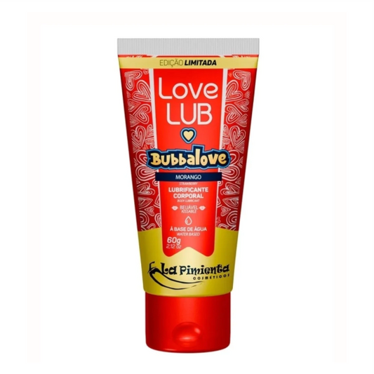 Lubrificante Beijável 60g - MORANGO BUBBALOVE