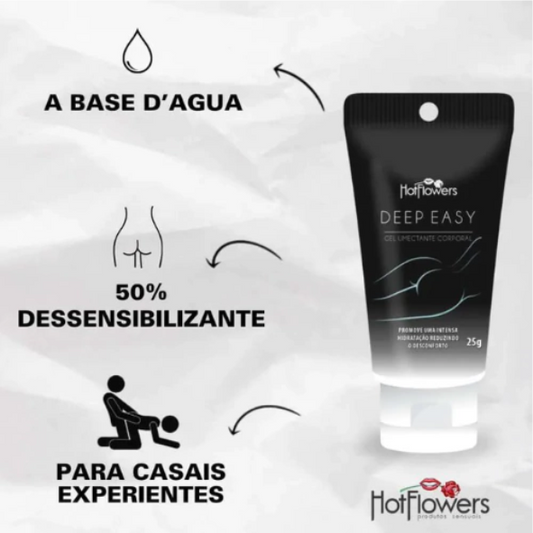 Gel Dessensibilizante ANAL 25g - DEEP EASY HOT FLOWERS