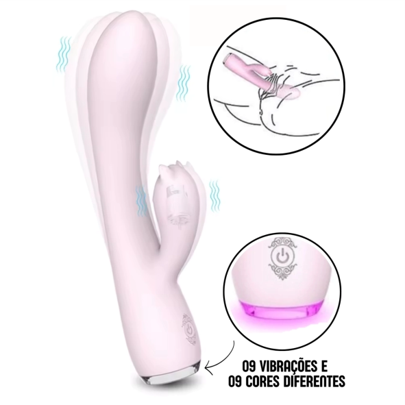 Vibrador Fanny com Estimulador Clitoriano S-HANDE
