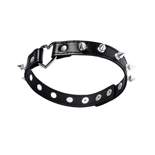 Coleira Choker com Coração e Pinos