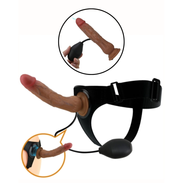 Cinta com Pênis 21,5x4cm - COM EJACULAÇÃO KYTON