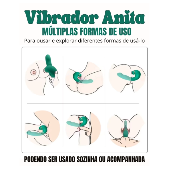 Vibrador Anita 3 EM 1 - Com Vibração, Tapping e Ondas de Pressão