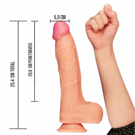 Pênis 25,40 x 5,0cm - Realístico Mega Man - SI