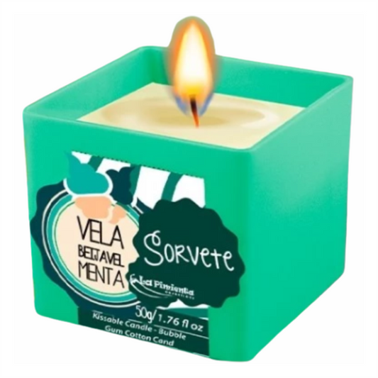 Vela Beijável para Massagem 50g - Menta