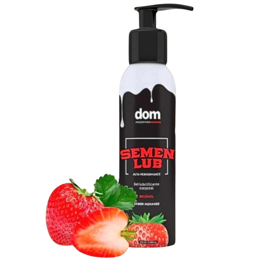 Lubrificante Beijável 100 ml - SEMEN LUB MORANGO