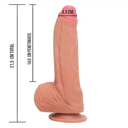Pênis 21,5 X 4,5 cm Big Grosso Realístico - com Ventosa 2 - SI