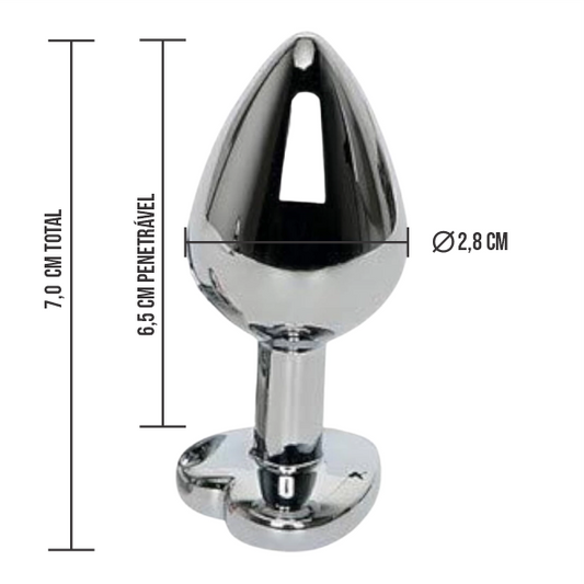 Plug Metal P - FORMATO CORAÇÃO