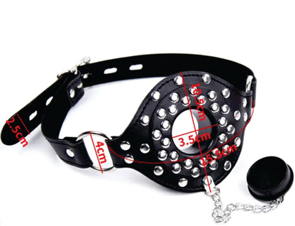 Mordaça de Metal com Couro Sintético