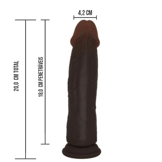 Pênis 20x4,2cm COM VENTOSA - GOOD VIBE TOYS - DI-077
