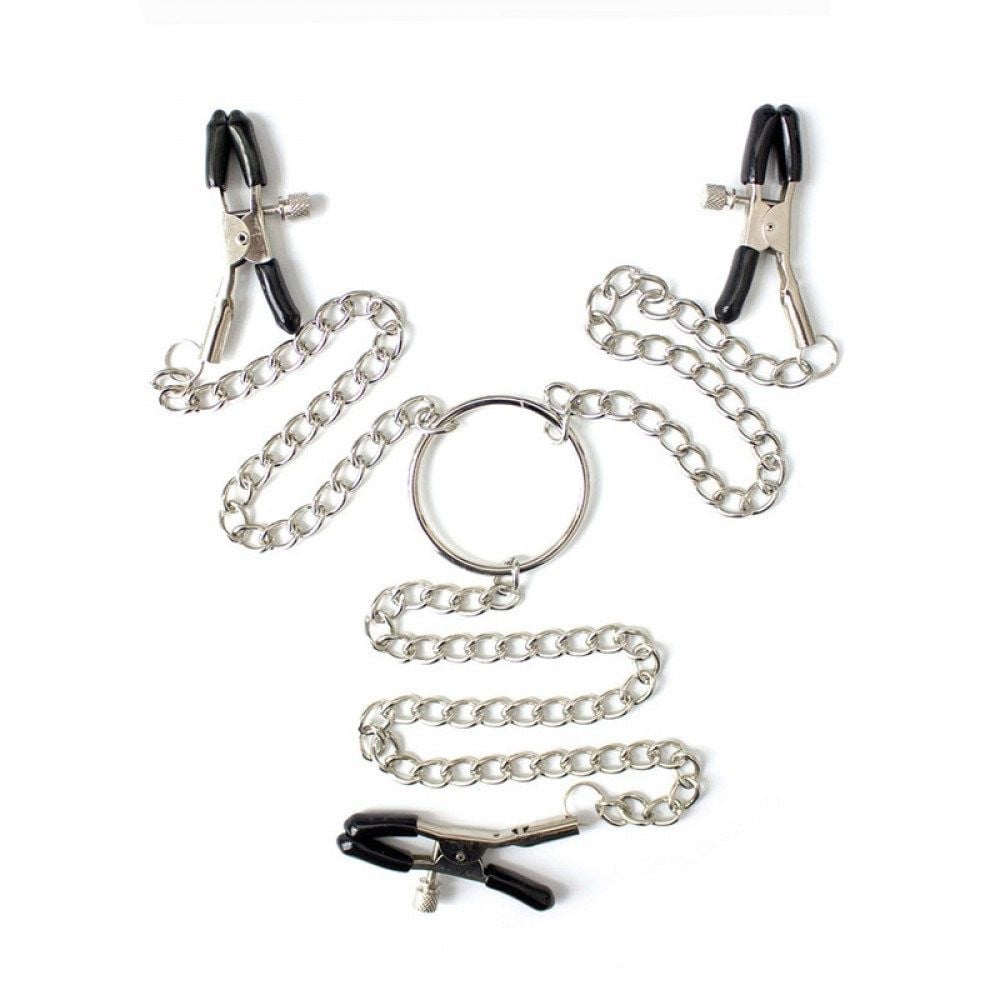 Grampos de Mamilo - Metal com Prendedor Ajustáveis e Corrente