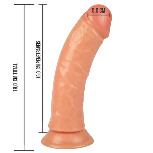Pênis 19x5cm COM VENTOSA - ADAO104