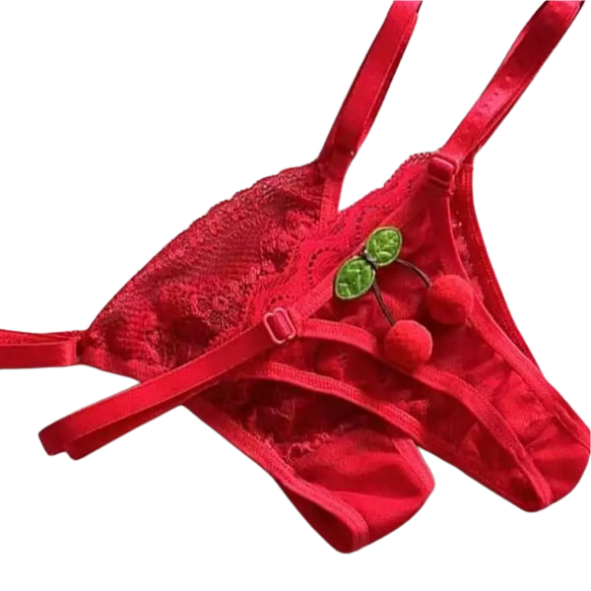 Calcinha Fio Dental String Cerejinha Mil Toques