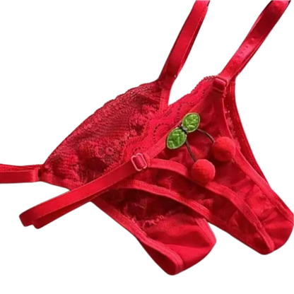 Calcinha Fio Dental String Cerejinha Mil Toques