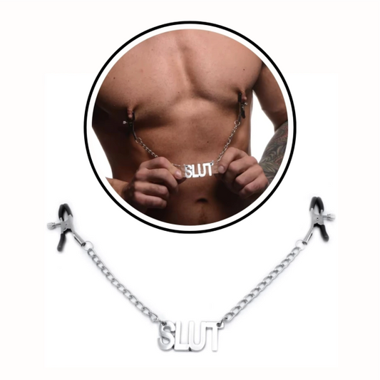 Prendedores para Mamilos com Regulagem e Pingente - SLUT