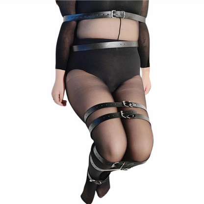 Harness - 7 Cintas de Contenção em Couro - SI - 9323