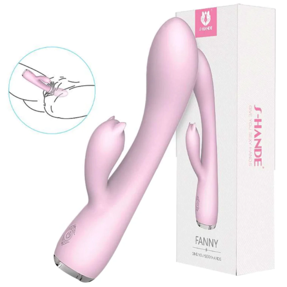 Vibrador Fanny com Estimulador Clitoriano S-HANDE