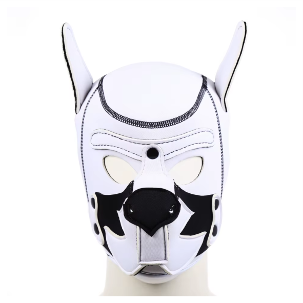 Máscara Cachorro com Focinho Removível - Branco