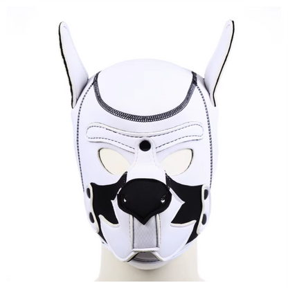 Máscara Cachorro com Focinho Removível - Branco
