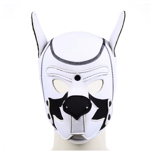 Máscara Cachorro com Focinho Removível - Branco