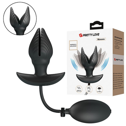 Plug Anal Inflável com Vibrador - Manson - Pretty Love