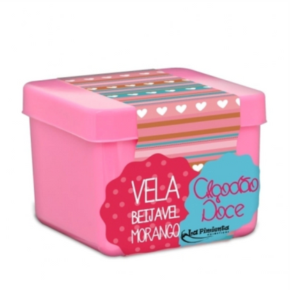 Vela Beijável para Massagem 50g - Morango