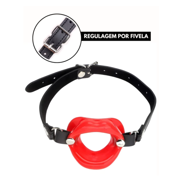 Mordaça com Lábios para Sexo Oral