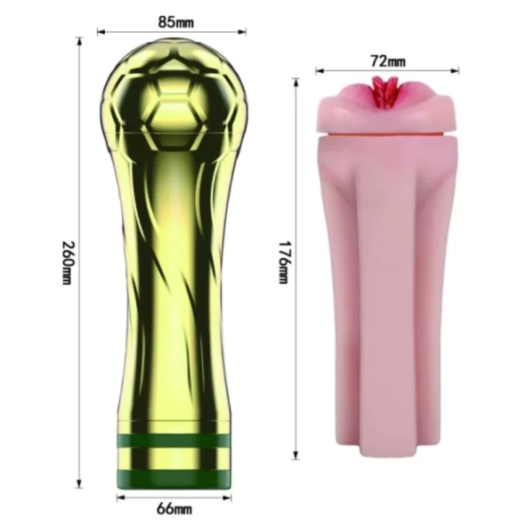 Masturbador Vagina Lanterna Com Vibrador - TAÇA DA COPA | MA004