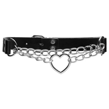 Coleira Corrente E Pingente Coração