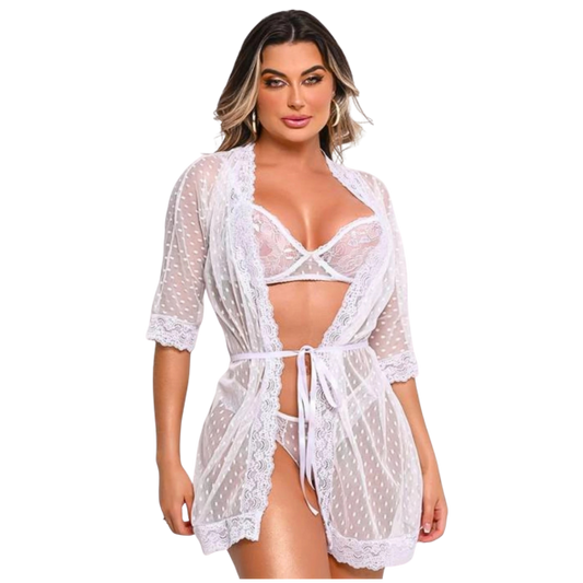 Conjunto de Robe, Sutiã e Calcinha - Y7146B